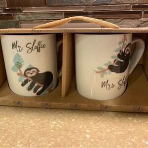 Brand New 10 Strawberry Street Mr & Mrs Sloffee Coffee Mugs